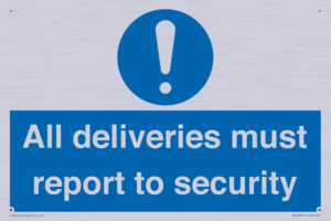 All deliveries must report to security
